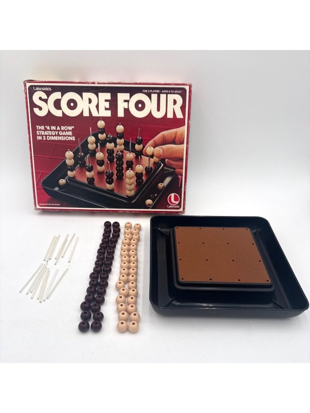 Vintage 1978 Lakeside Score Four 4 in a Row Strategy Game Missing one Peg